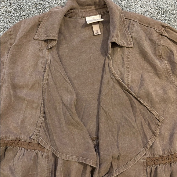 Knox Rose Womens Open Front Tan Cardigan Size XS - Picture 5 of 11